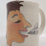 Emily Sabino painted pottery mug singer listener