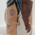 Emily Sabino painted pottery mug
