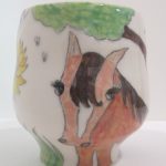 Emily Sabino Painted Pottery Tea Bowl