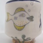 Emily Sabino painted pottery underwater teabowl