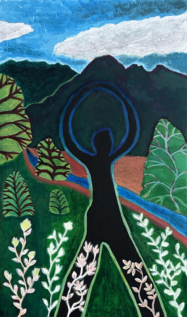 Mountain Morning Magic Painting Emily Sabino artist painter maine