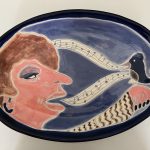 Singing and Listening painted pottery emily sabino maine