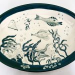 Underwater Platter Maine Pottery Emily Sabibno