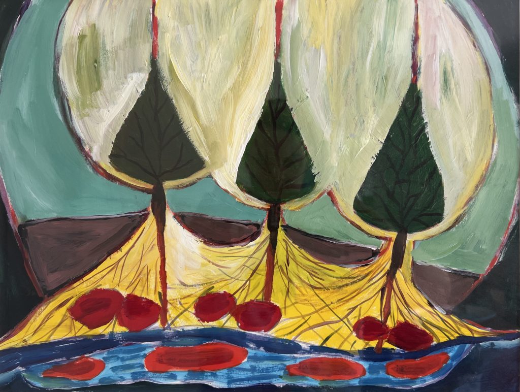 Ecosystem. Acrylic on Paper. Emily Sabino