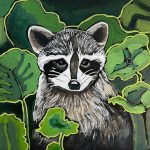 Baby Raccoon Painting Emily Sabino Maine WIldlife